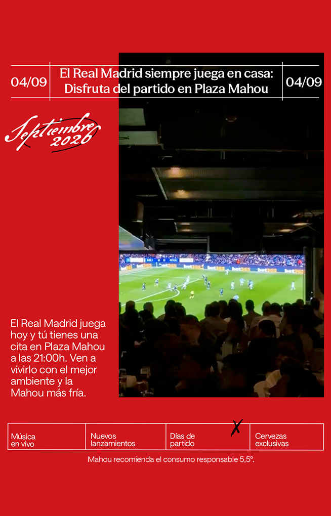 Cartel Plaza Mahou